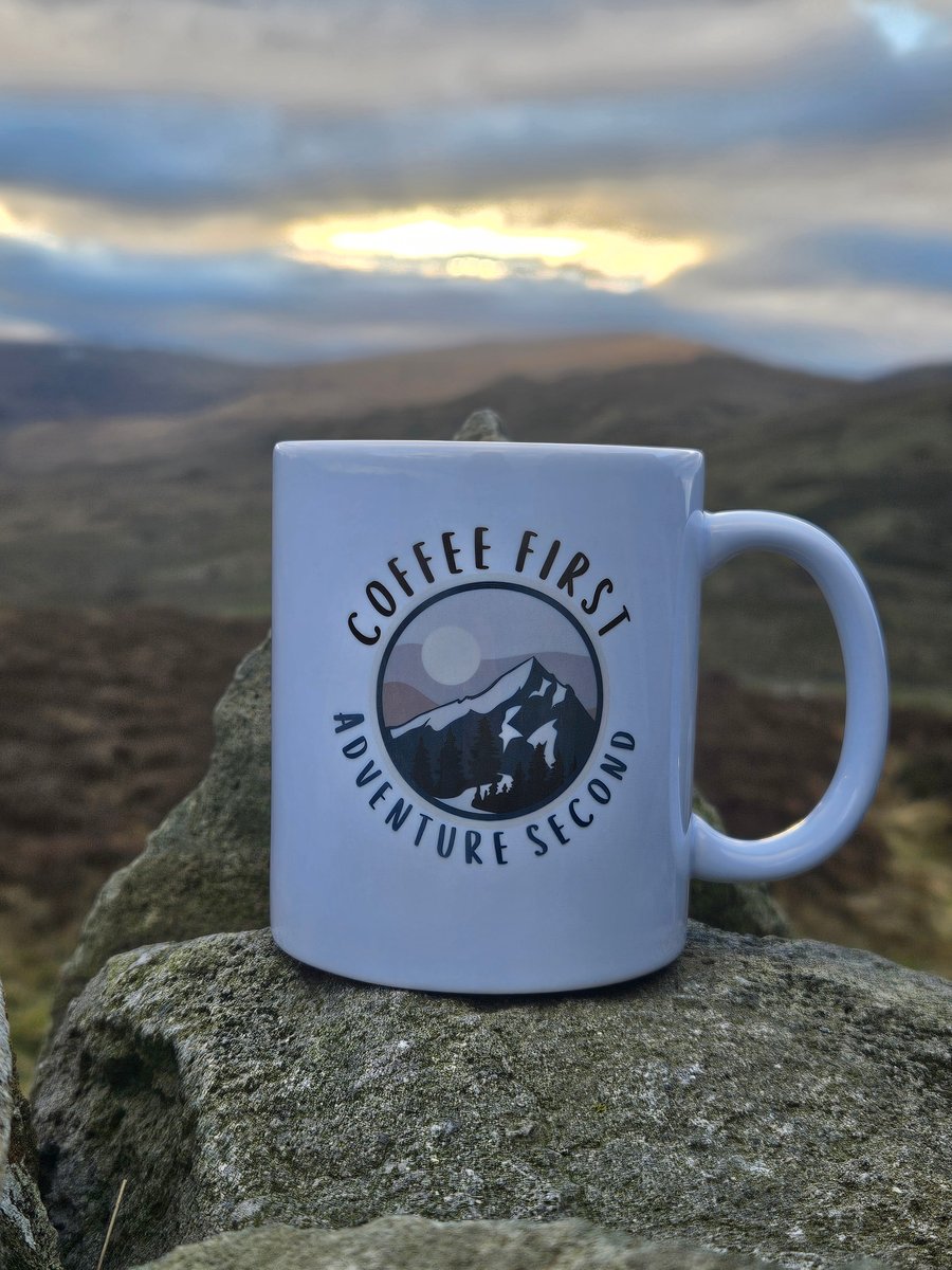 Coffee First, Adventure Second mug, Adventure lover gift, Hiking mug