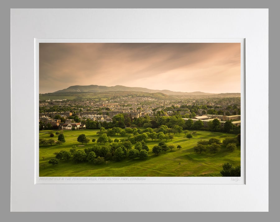 Prestonfield & The Pentland Hills, Edinburgh - A3 (50x40cm) Unframed Print