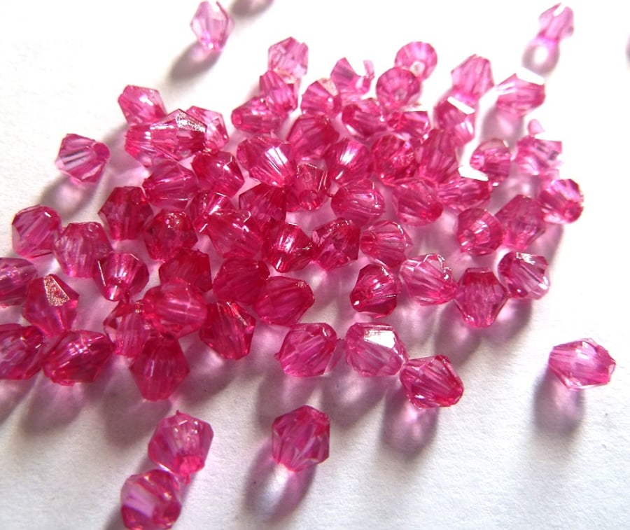 HALF PRICE 4mm pink bicones