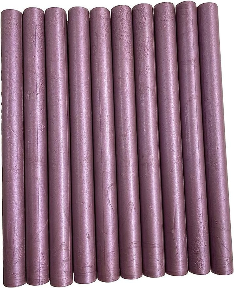 10pcs Mauve Purple Shimmer Glue Gun Sealing Wax Sticks for Wax Seal Stamping