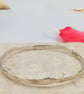Recycled Sterling Silver Hammered Bangle – 6.5cm Diameter – One of a KInd - Image 3