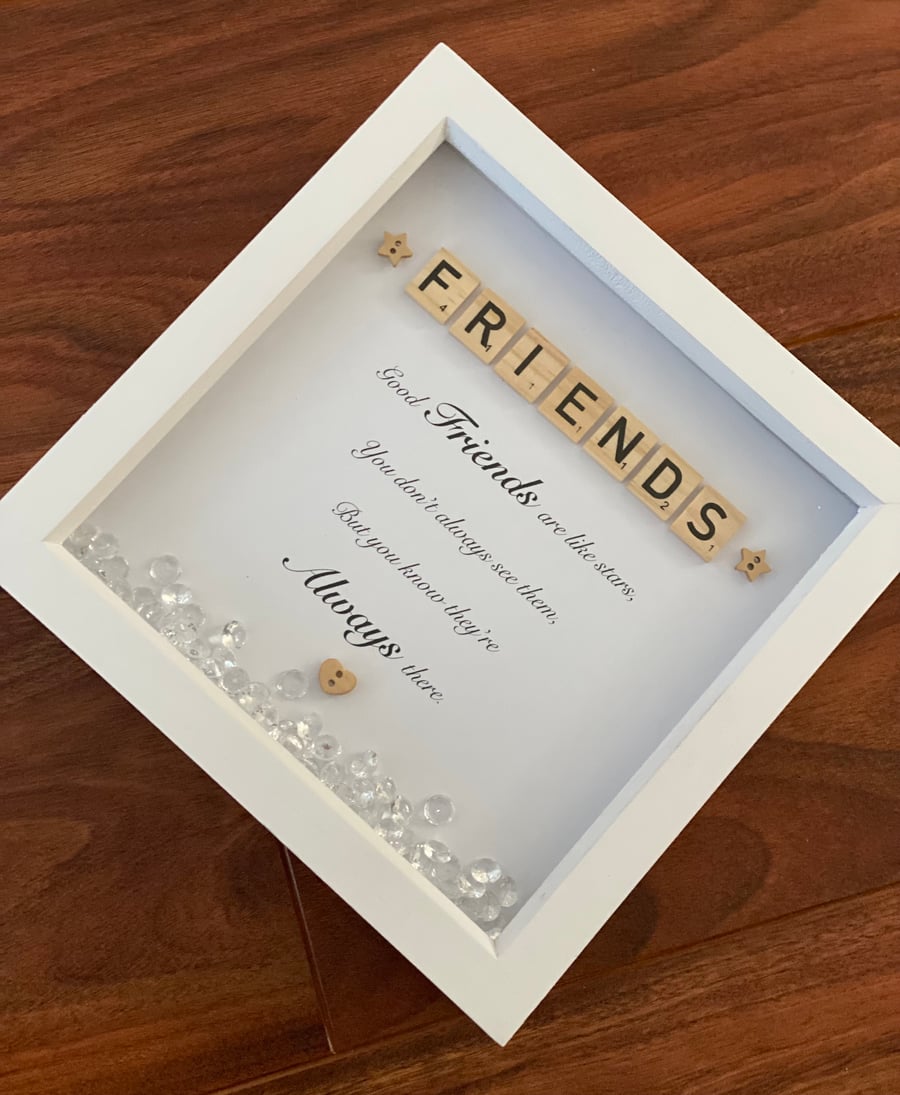 Friends scrabble box frame 