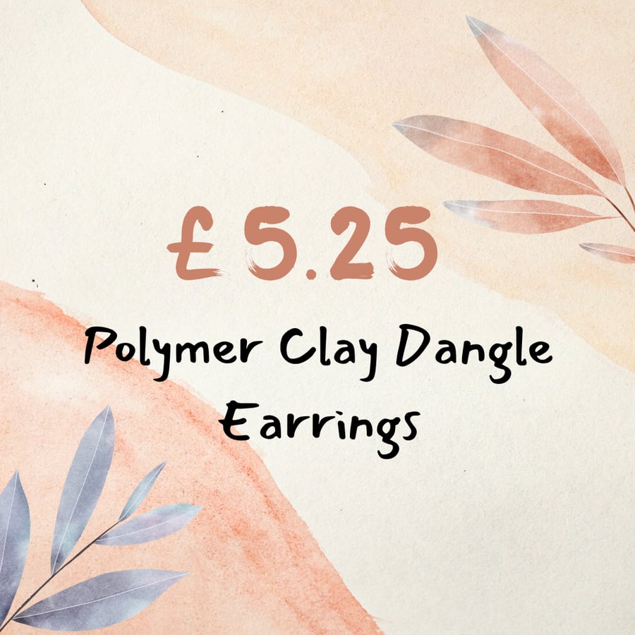 Polymer Clay Dangle Earrings