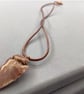 Raw Mookaite Jasper Arrowhead Pendant on Leather Cord Unisex - Image 5