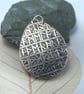 Silver Rune Necklace - Viking Pattern Pendant - Image 1