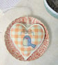 Embroidered Bluebird Lavender Heart - Image 2