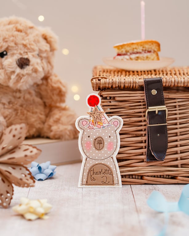 Bear Personalised Birthday Badge