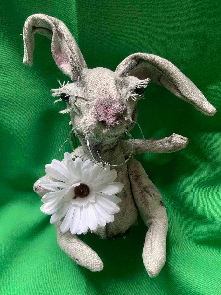 Hand made painted textile bunny