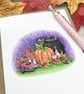 Toadstools, Potions & Pumpkins Card - Blank Card - Birthday Card - Halloween - Image 2