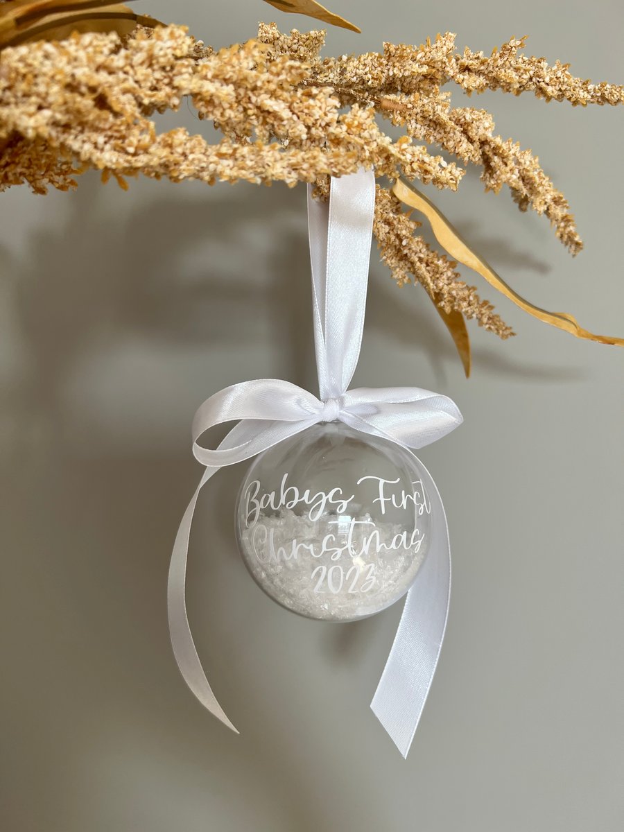 Personalised Christmas baubles 