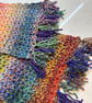 Crocheted multicoloured Scarf with Tassels  - Image 2