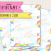 Letter Writing Paper Rainbows