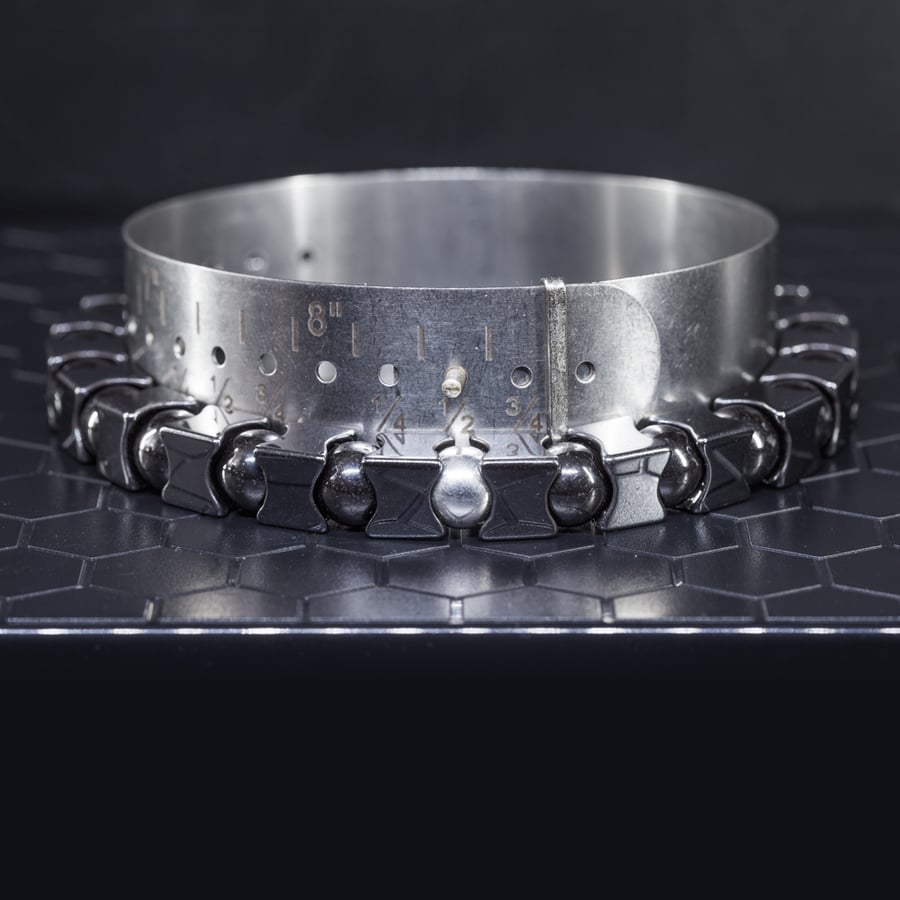 Custom order for Lee, Chunky Hematite bracelet