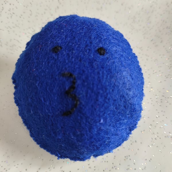 Handmade felt emoji brooch 