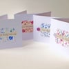 Notecards Set of Four,Collage Design,Envelopes&Wallet Inc,Handmade Notecards
