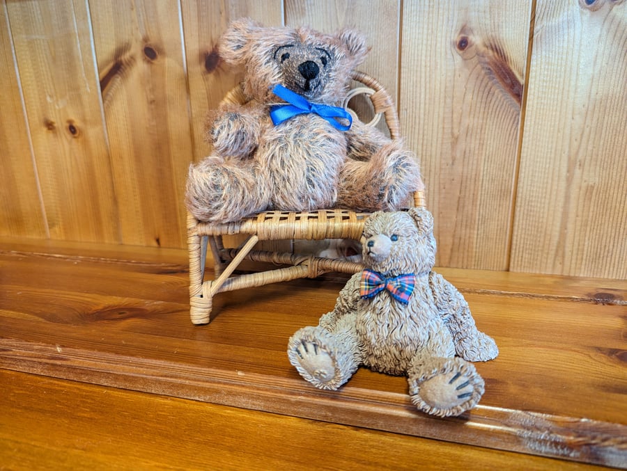 Bernard - Handmade Mohair Seated Bear