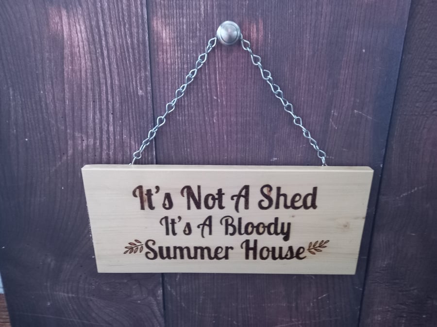 Summer house funny garden sign