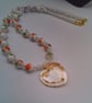Ceramic Bead and Crystal Necklace with a Double Sided Heart Pendant and Earrings - Image 10