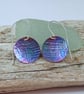 Coloured Titanium Hammered Disc Earrings - UK Free Post - Image 5