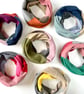 Colourblock Infinity Scarf - Grey Camel Ecru - Image 3