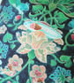 Botanical Cats Cushion - "That Aint A Strawberry Thief" in cotton - Image 3
