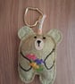 Handmade teddy keyring