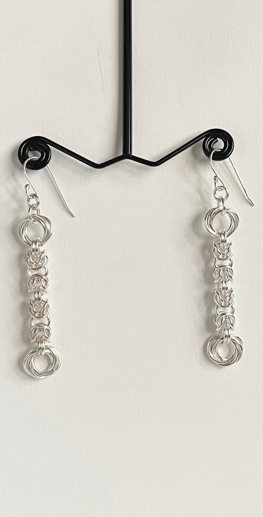 Sterling Silver Byzantine and Mobius Earrings