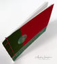 Small Handmade Blank Journal Note Book A6 Red and Green A6 - Image 3