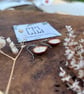 Handmade Ceramic Dangle Earrings: Cappuccino Glaze, Foraged Bristol Clay - Image 3