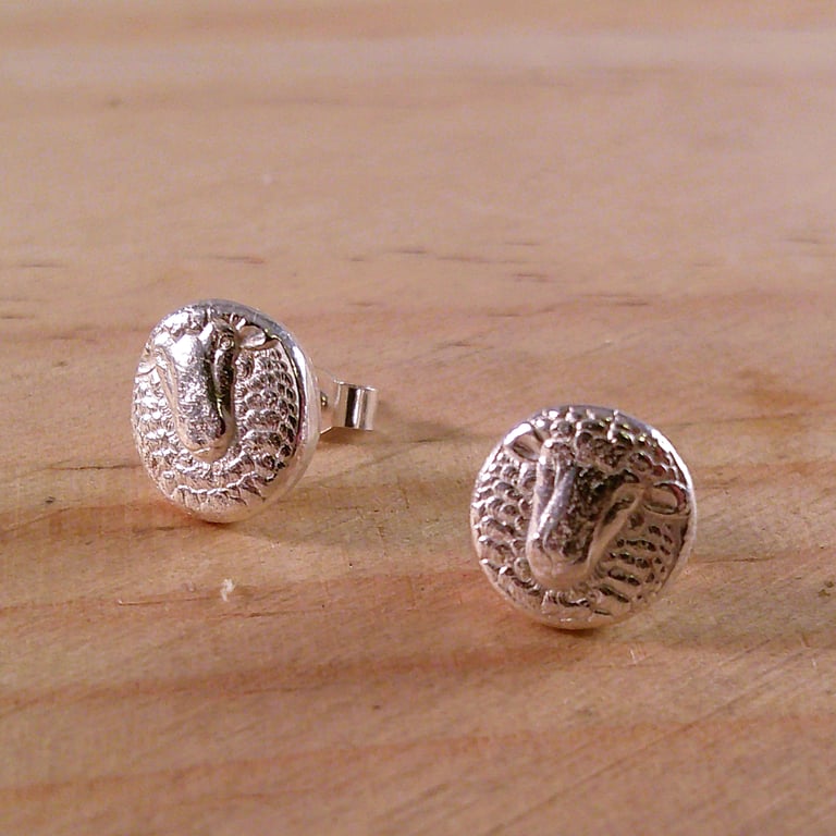 Sterling Silver Sheep Shot Stud Earrings (SKU070325)