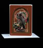Owl Steam Punk greeting card