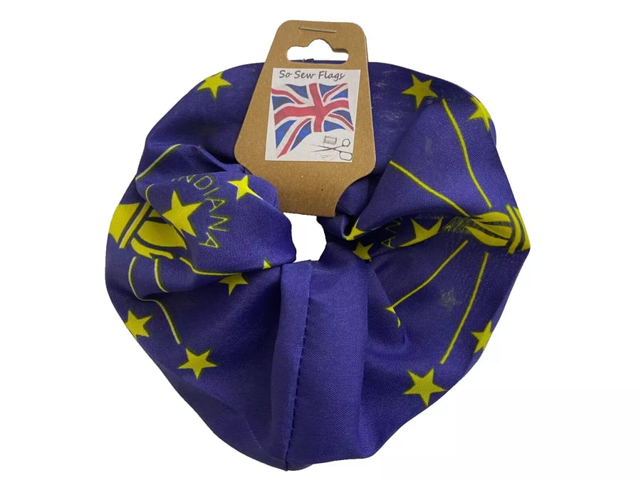Indiana USA America Flag Hair Scrunchie Scrunchies Accessory Band Elastic