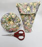 Pin Cushion (reversible) and  Quilted Scissor Case Set 