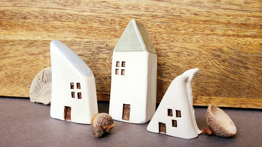Handmade Ceramic Miniature Cottages