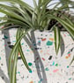 Handmade Terrazzo Square Plant Pot – Rainbow Jesmonite Planter, Zero Waste Decor - Image 3