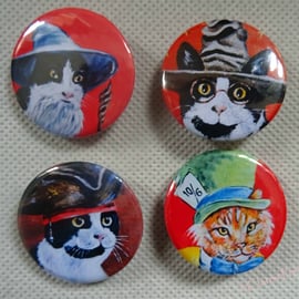 Film Cats Animal Art Badges Buttons Pirate Cosplay