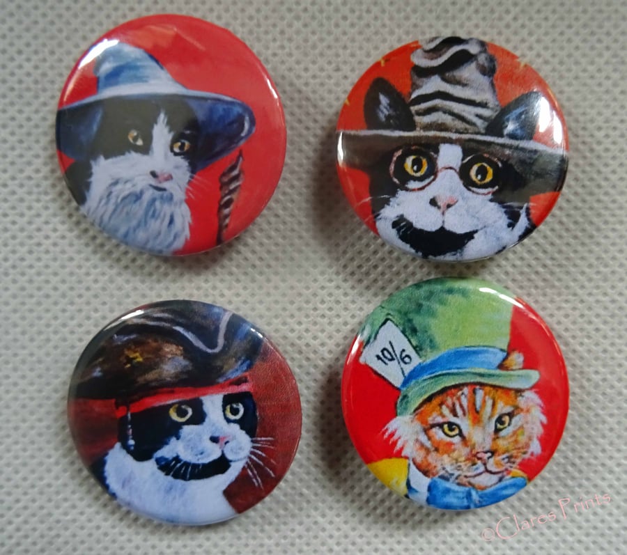 Film Cats Animal Art Badges Buttons Pirate Cosplay