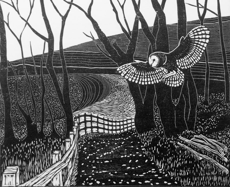 Hunters Dawn - Limited Edition Woodcut Print - Original Art for Wildlife lovers