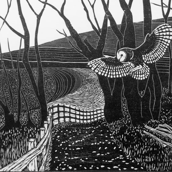 Hunters Dawn - Limited Edition Woodcut Print - Original Art for Wildlife lovers