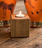 Handcrafted wood t light holder - Image 1