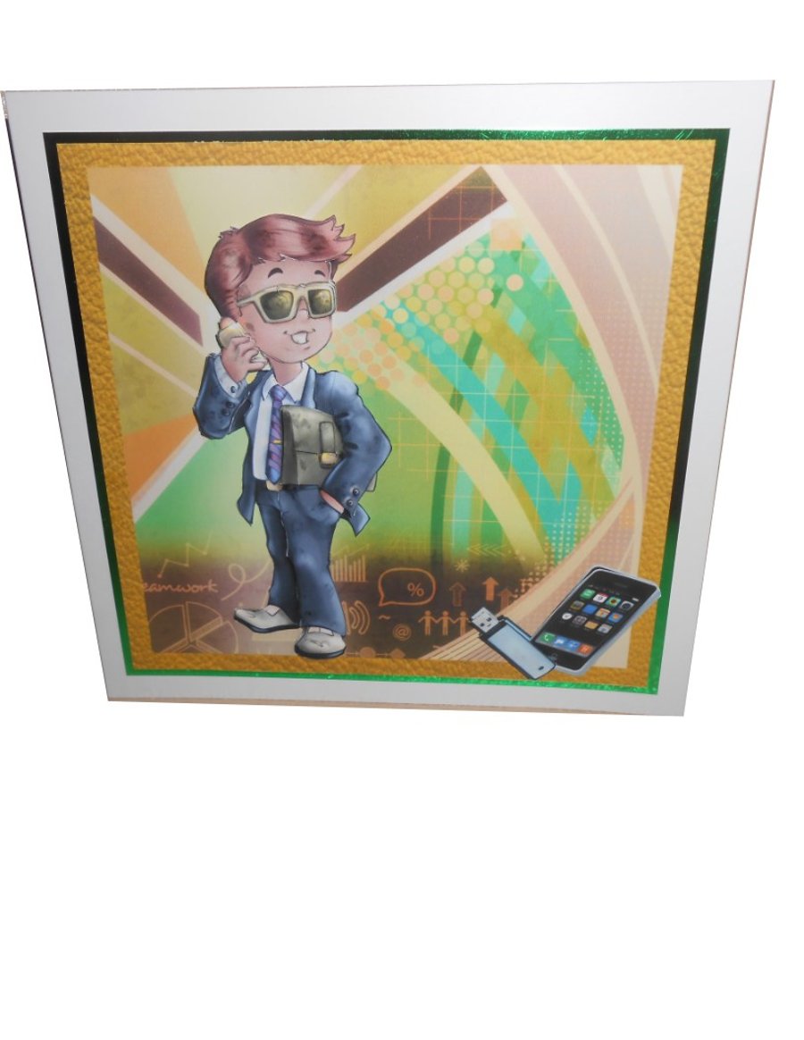 New Job Card Man in suit - 3D