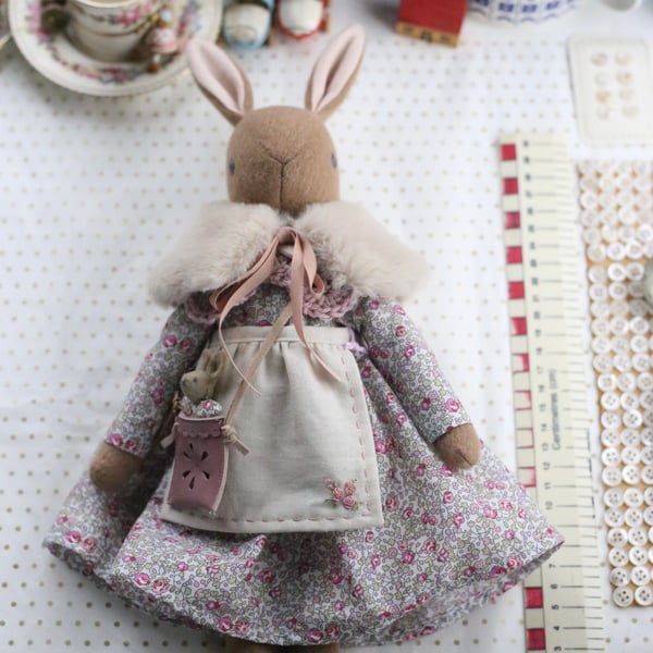 New Petite size Heirloom Bunny - Liberty Eloise Pink