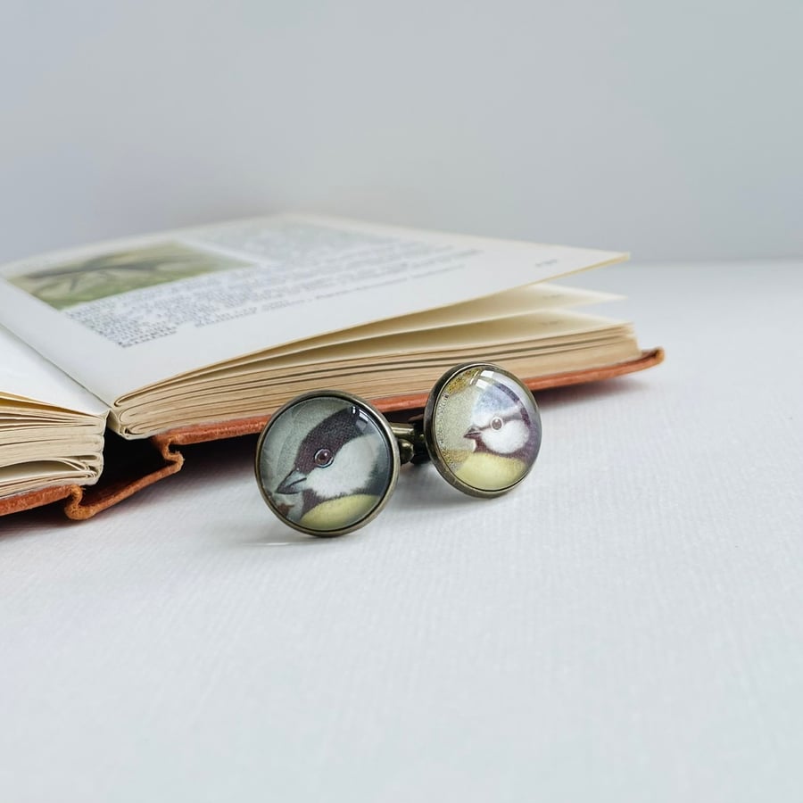 Birdwatcher Cufflinks, Nature Wildlife Gift for Him