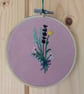 4" pink floral embroidery hoop
