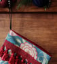 William Morris Christmas Stocking Wilhelmina Teal - Image 6