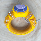 Wool Felt Golden Ring, 12 days of Christmas Tree Decoration