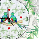 Quetzals with Egg eco clock