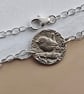 Wren Engraved Sterling Silver Coin Bracelet - Image 3