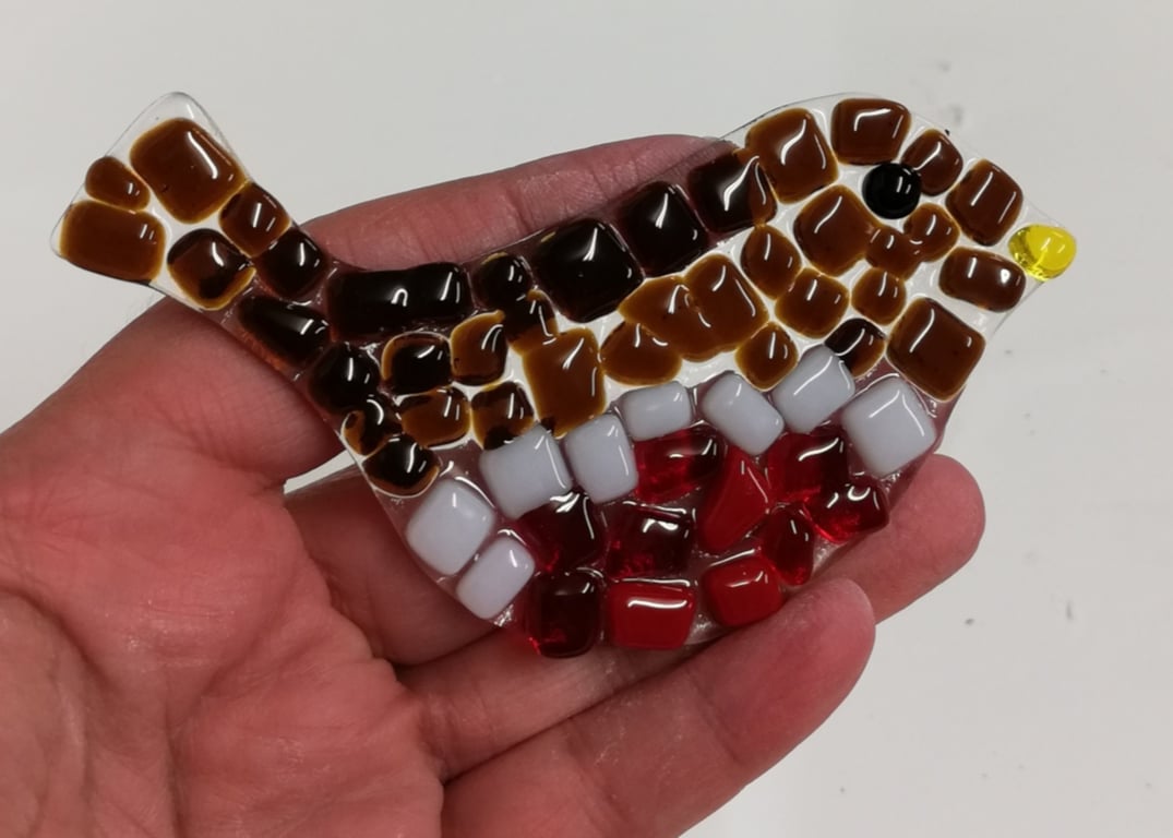 Make your own Fused Glass Robin Suncatcher Kit