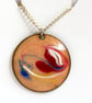 red, white and blue scrolled pendant - Image 1